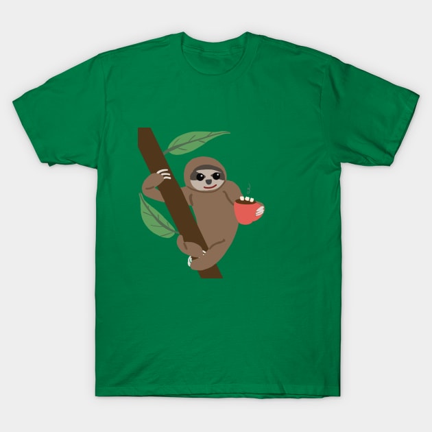 Sloth Chocolate T-Shirt by Geometrico22